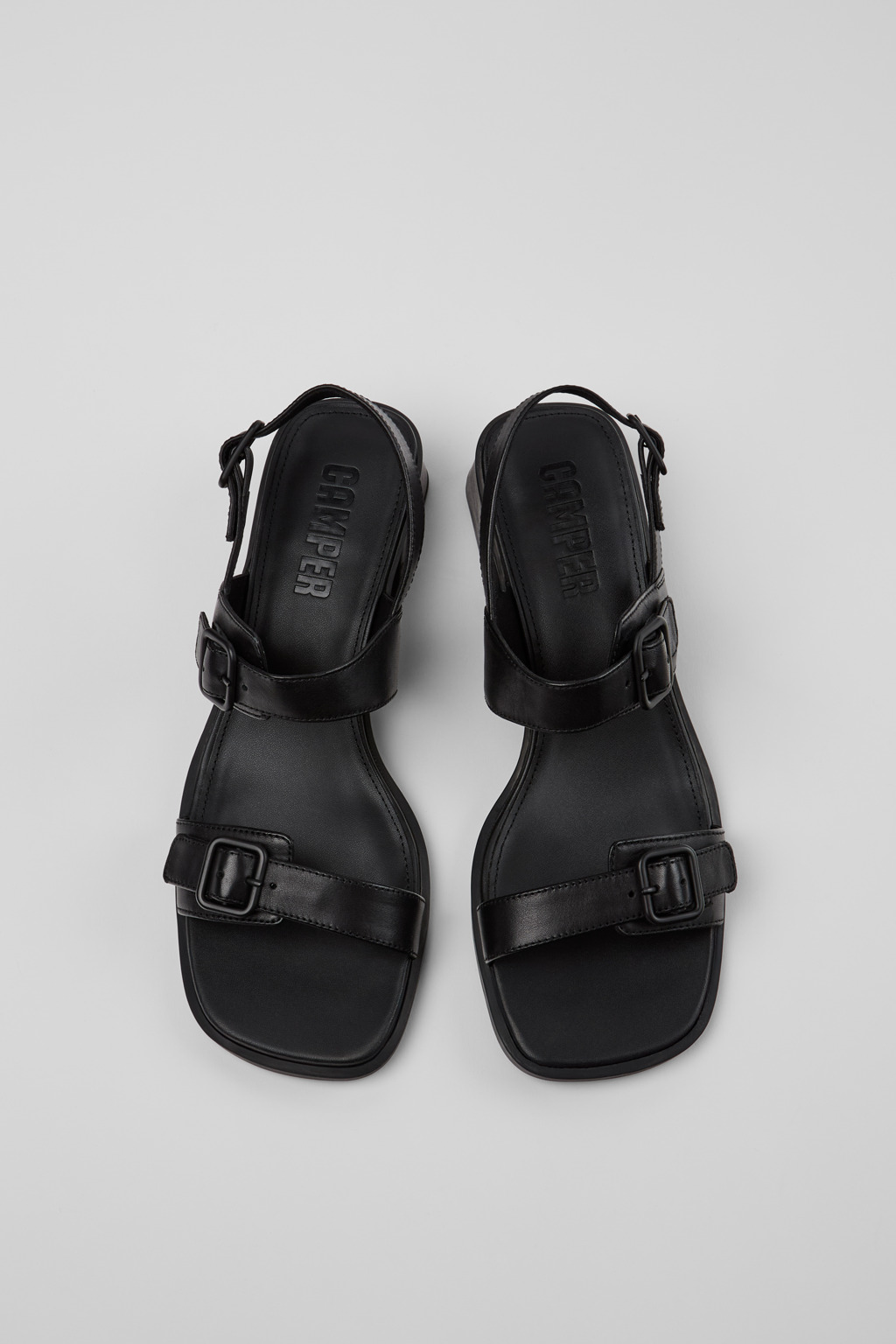【関税込み】BCN Sandals - Camper - Leather - Black Black Sandals for Women - Spring/Summer collection - Camper