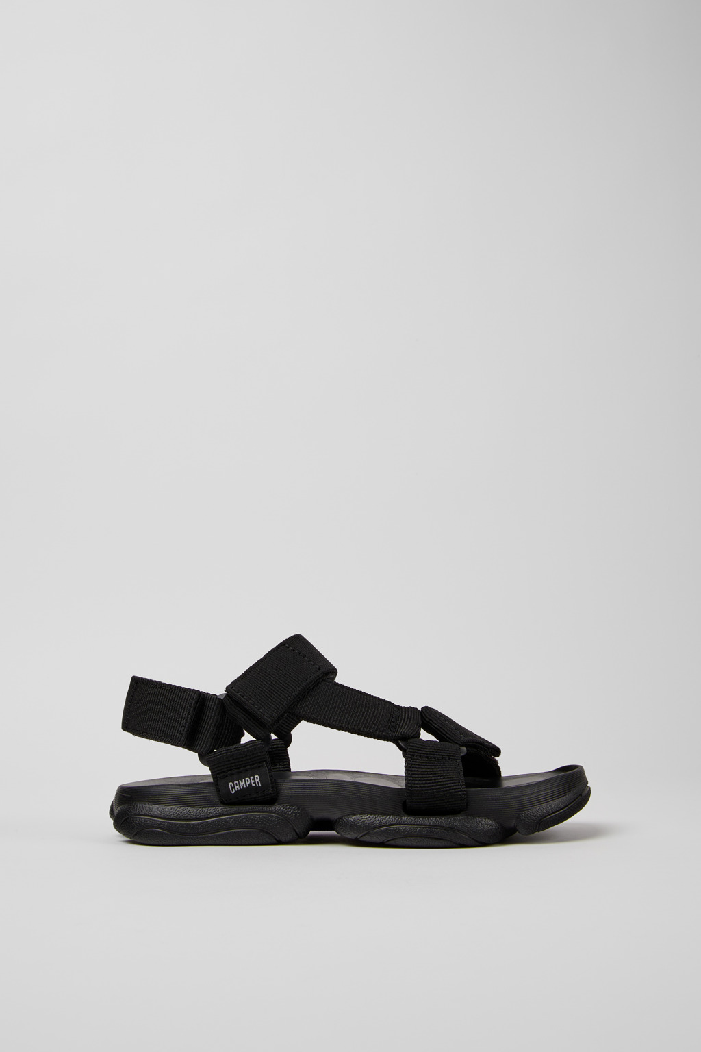 シューズ・サンダルその他 CAMPER Woman Flat sandals Black K201794-001 KARST SANDAL 0 Karst Black Sandals for Women - Spring/Summer collection