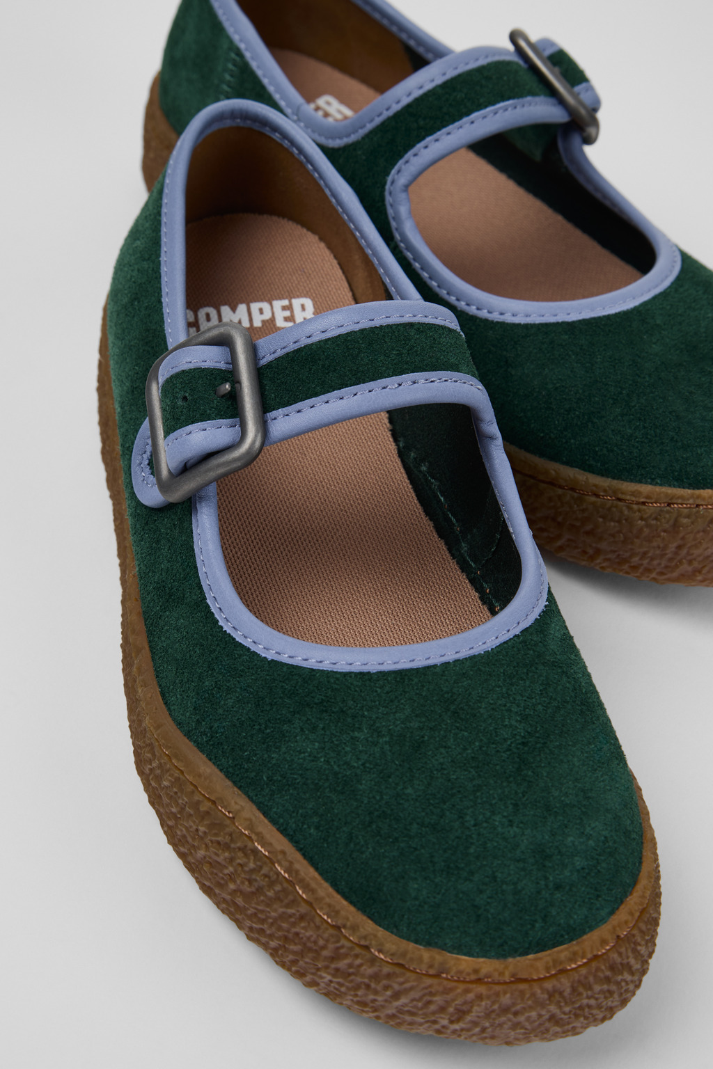 フラットシューズ CAMPER Woman Flat shoes Green 20889-131 WABI 0 Camper - WABI GREEN MAN Low slippers on labotte