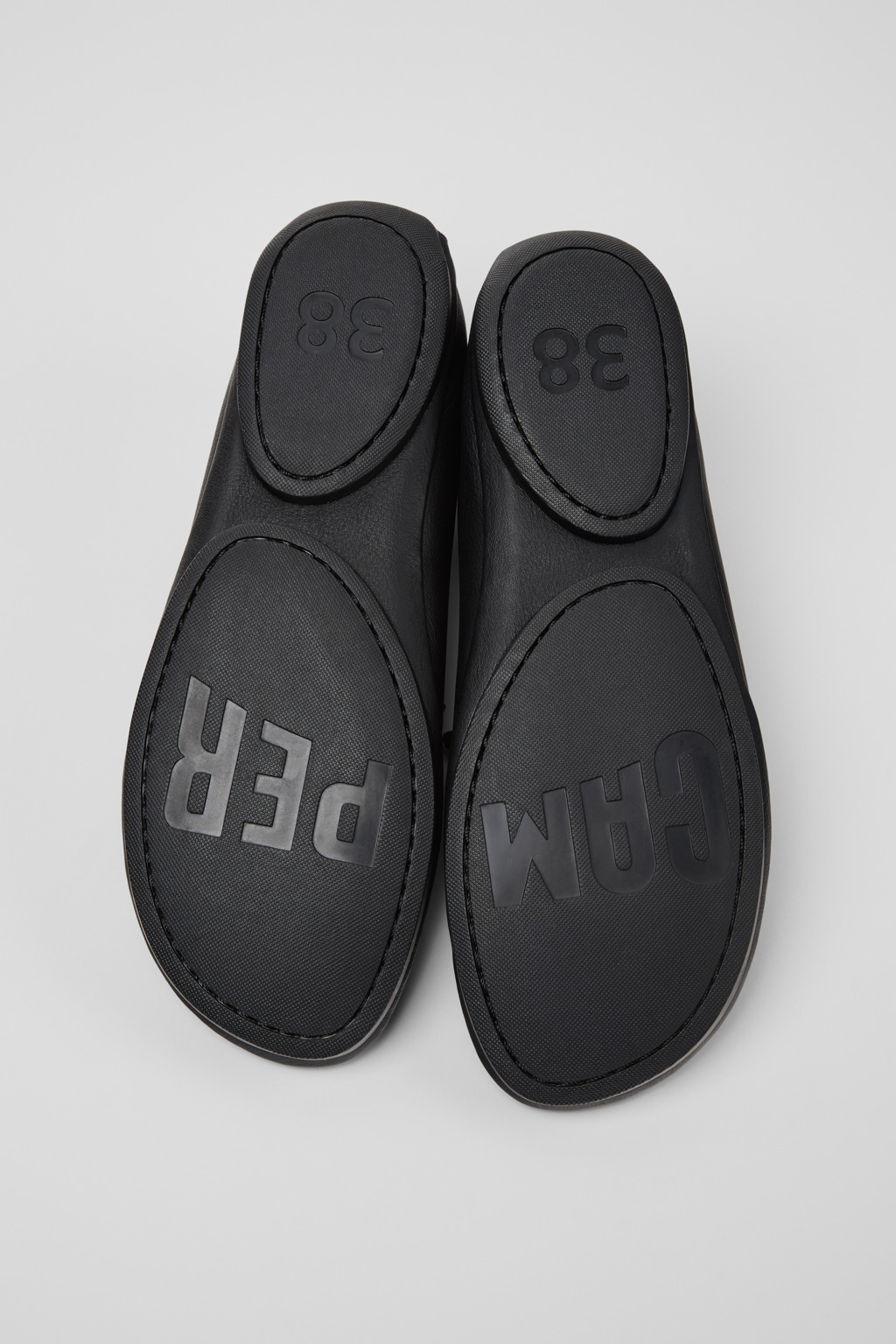 【美品】【希少】CAMPER カンペール　フラットシューズ　黒　35 カンペール CAMPER TWINS / フラットシューズ （ブラック