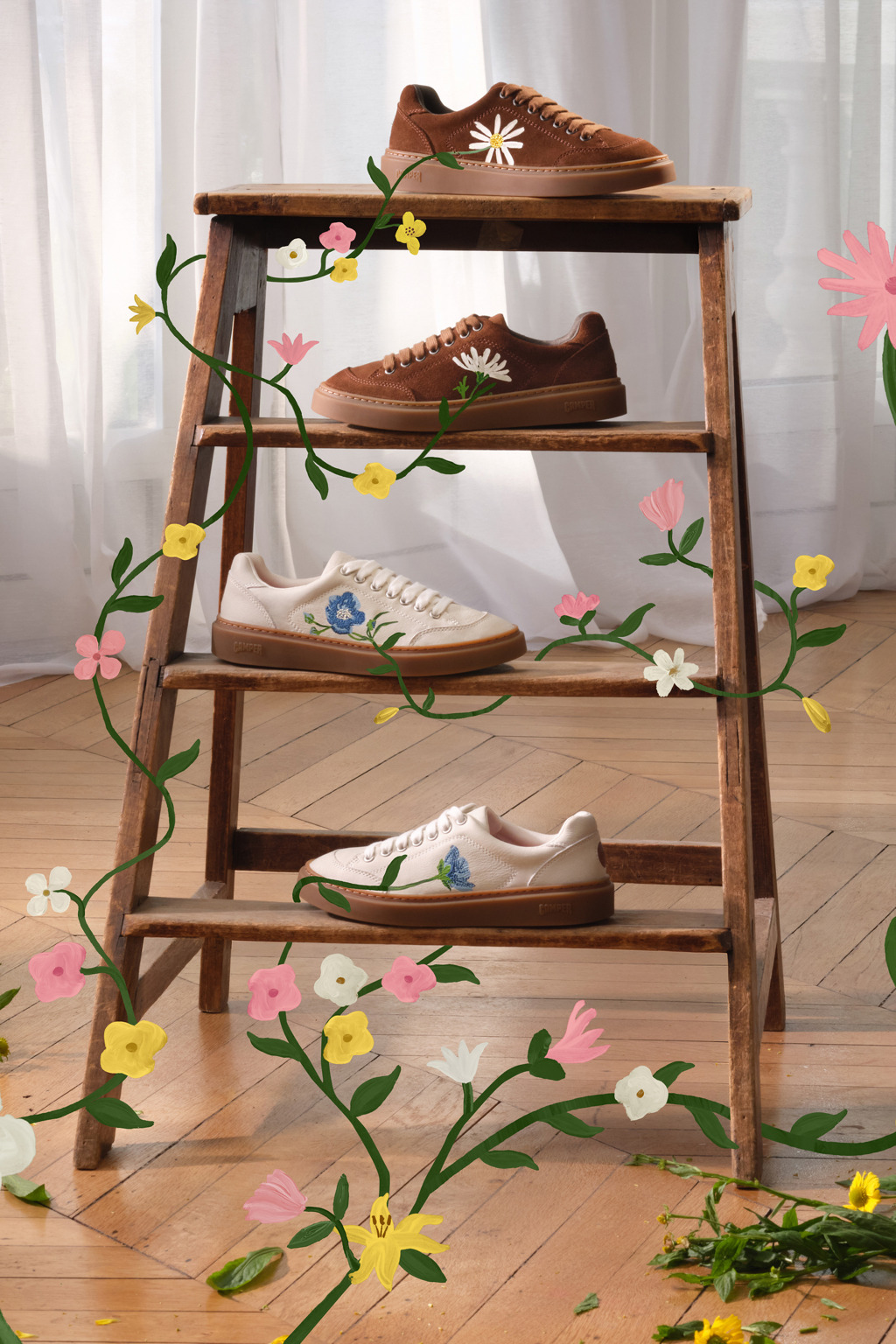 【CAMPER】 TWINS k200511-005 レースアップシューズ　本革 Twins Brown Casual for Women - Autumn / Winter collection - Camper USA
