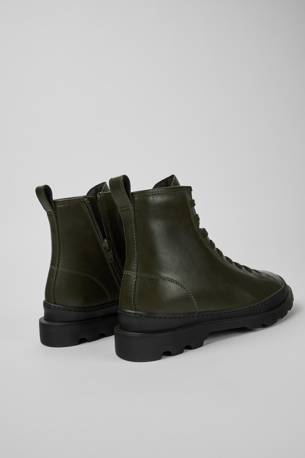 ショートブーツ・ブーティ CAMPER Woman Flat ankle boots Green K400325-033 BRUTUS 0 Brutus Green Ankle Boots for Women - Spring/Summer