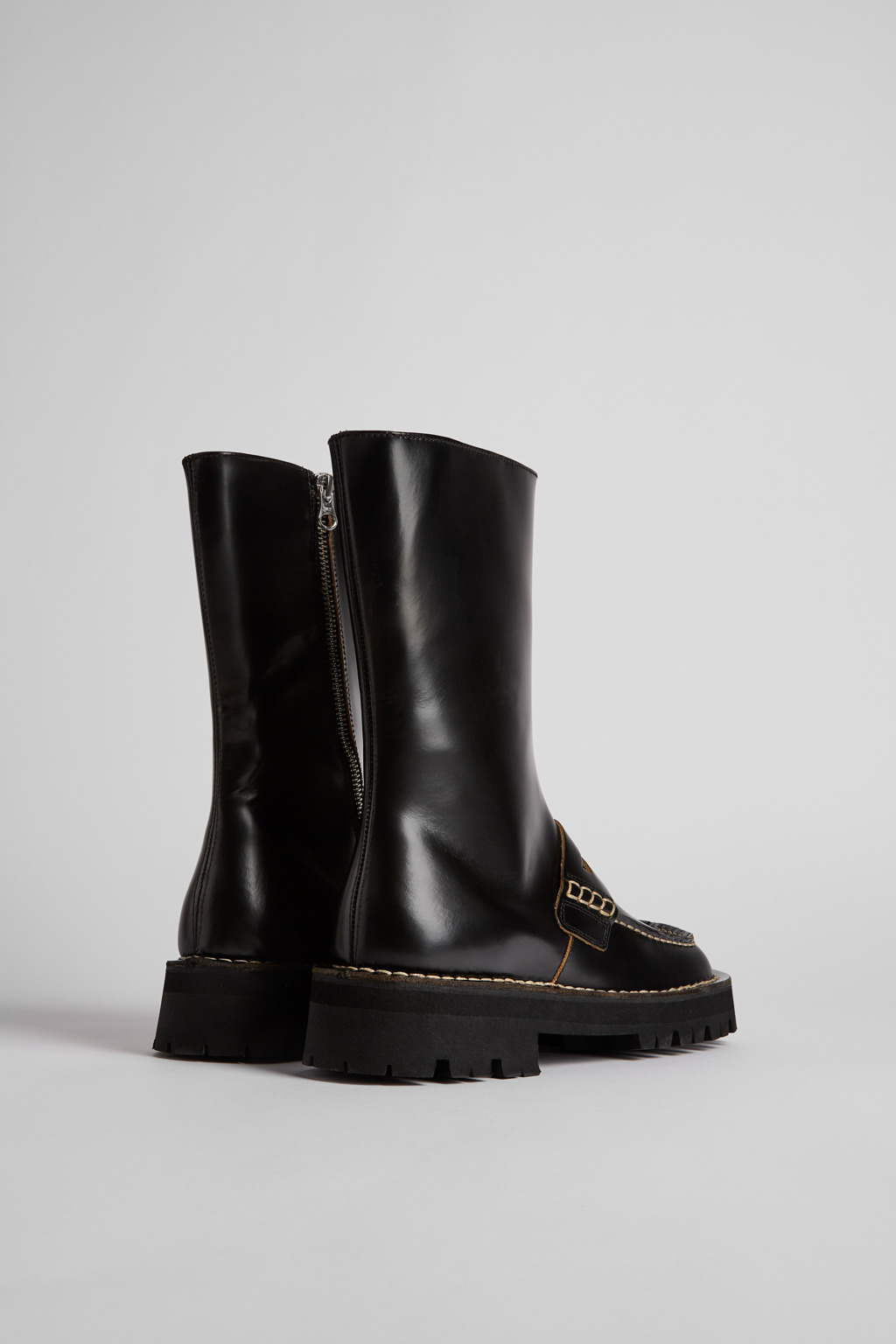 【関税込み】CAMPERLAB ブラック デニム Venga ブーツ Venga Black Formal Shoes for Unisex - Spring/Summer