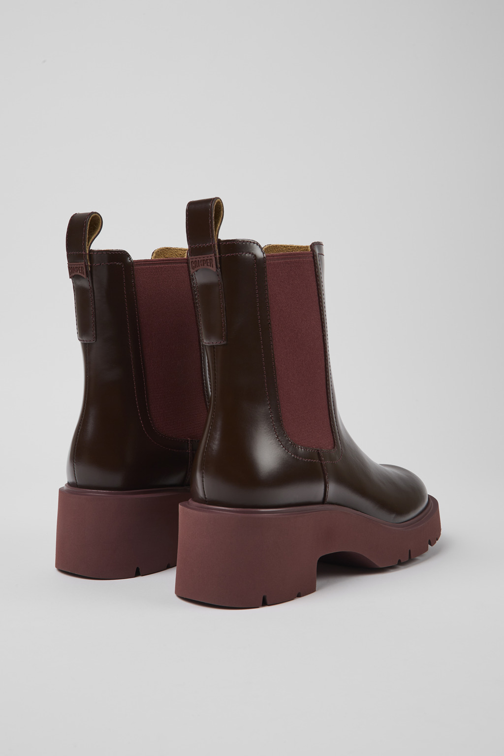 ショートブーツ・ブーティ CAMPER Woman Flat ankle boots Burgundy K400577-007 MILAH 0 K400577-007_LF.jpg