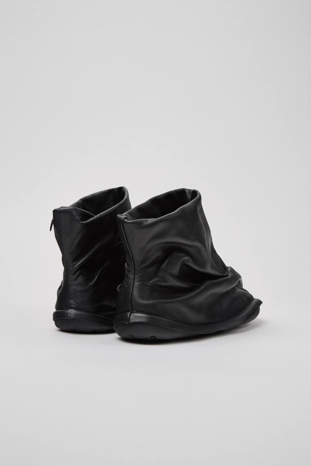 靴 issey miyake archive boots shoes ISSEY MIYAKE PLEATS PLEASE Leather Winter Boots w/Shearling