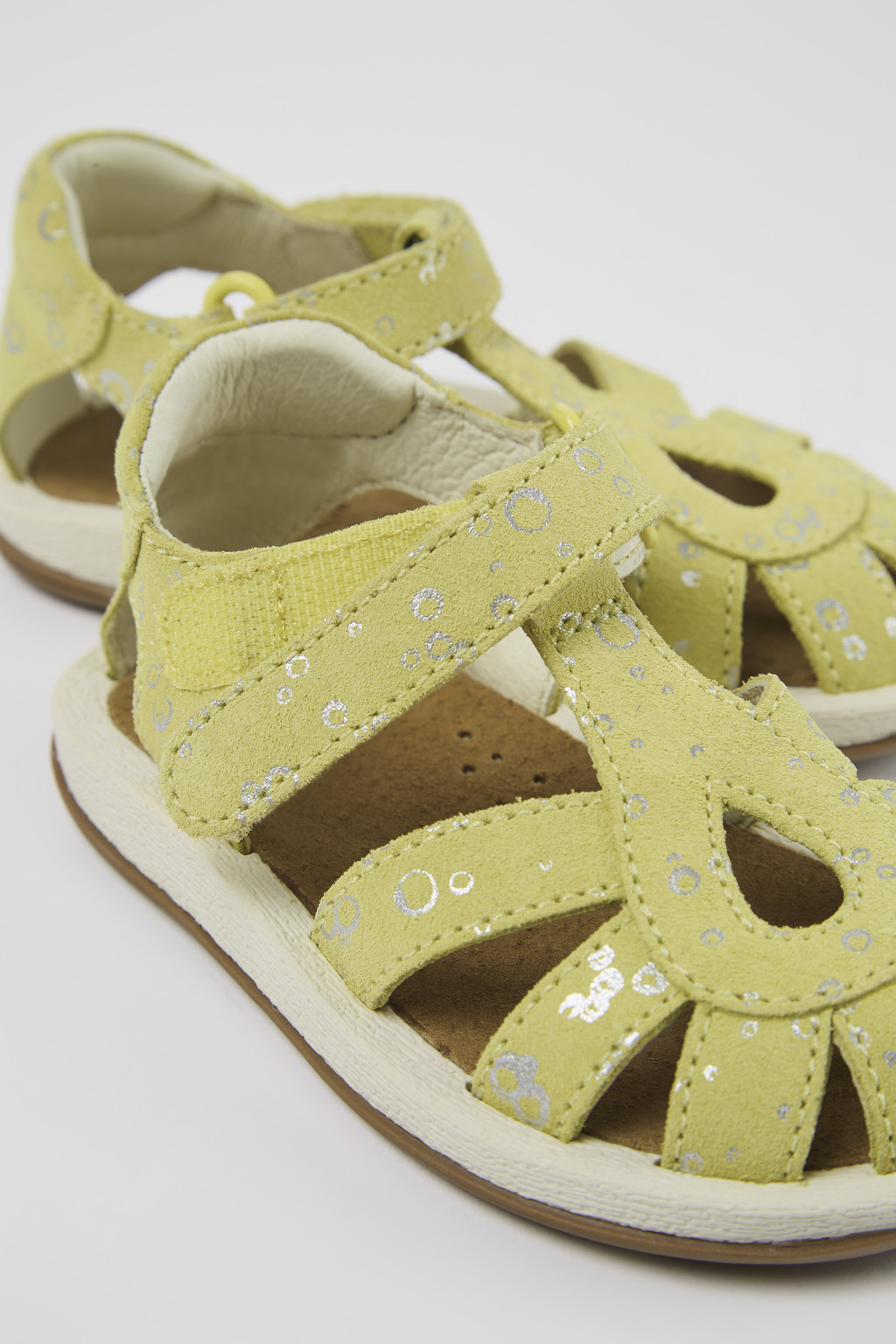 Nº21 Kids crystal-embellished flat sandals - Yellow