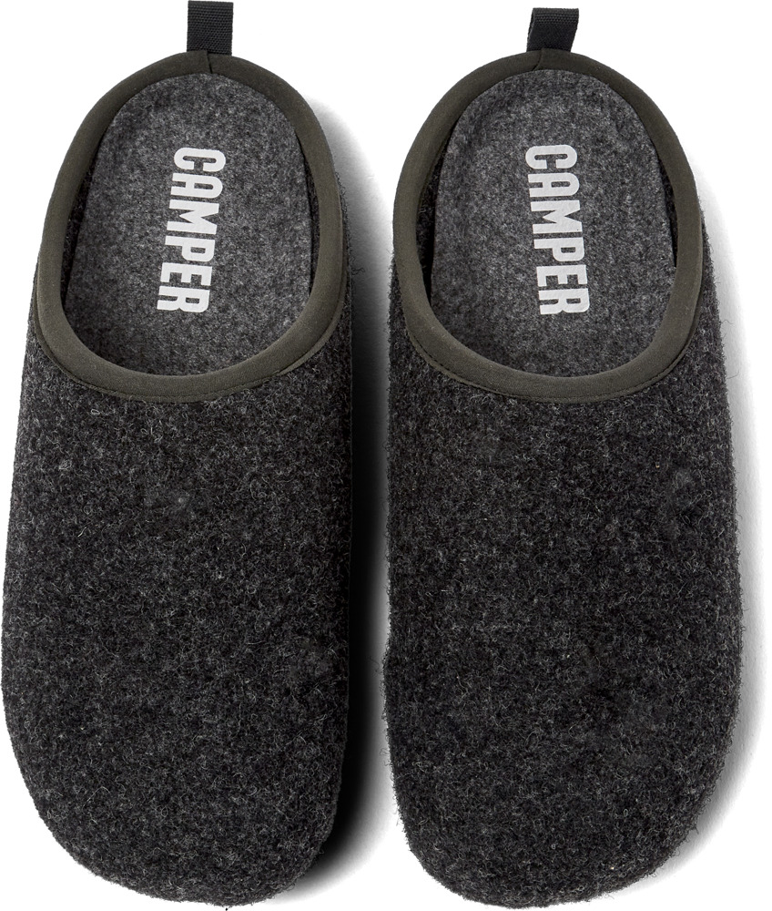 Chaussons Mules Camper Homme Wabi-18811 - Laine 90% - Semelle Caoutchouc - Doublure Chaude Hiver