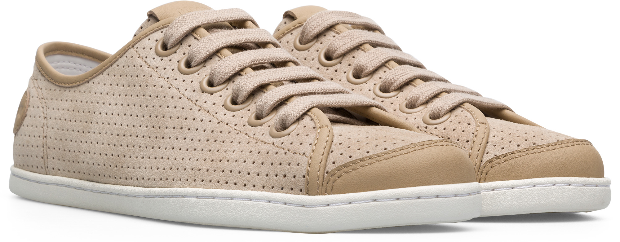 Pre-owned Camper Uno 21815-059 Sneaker Damen Beige