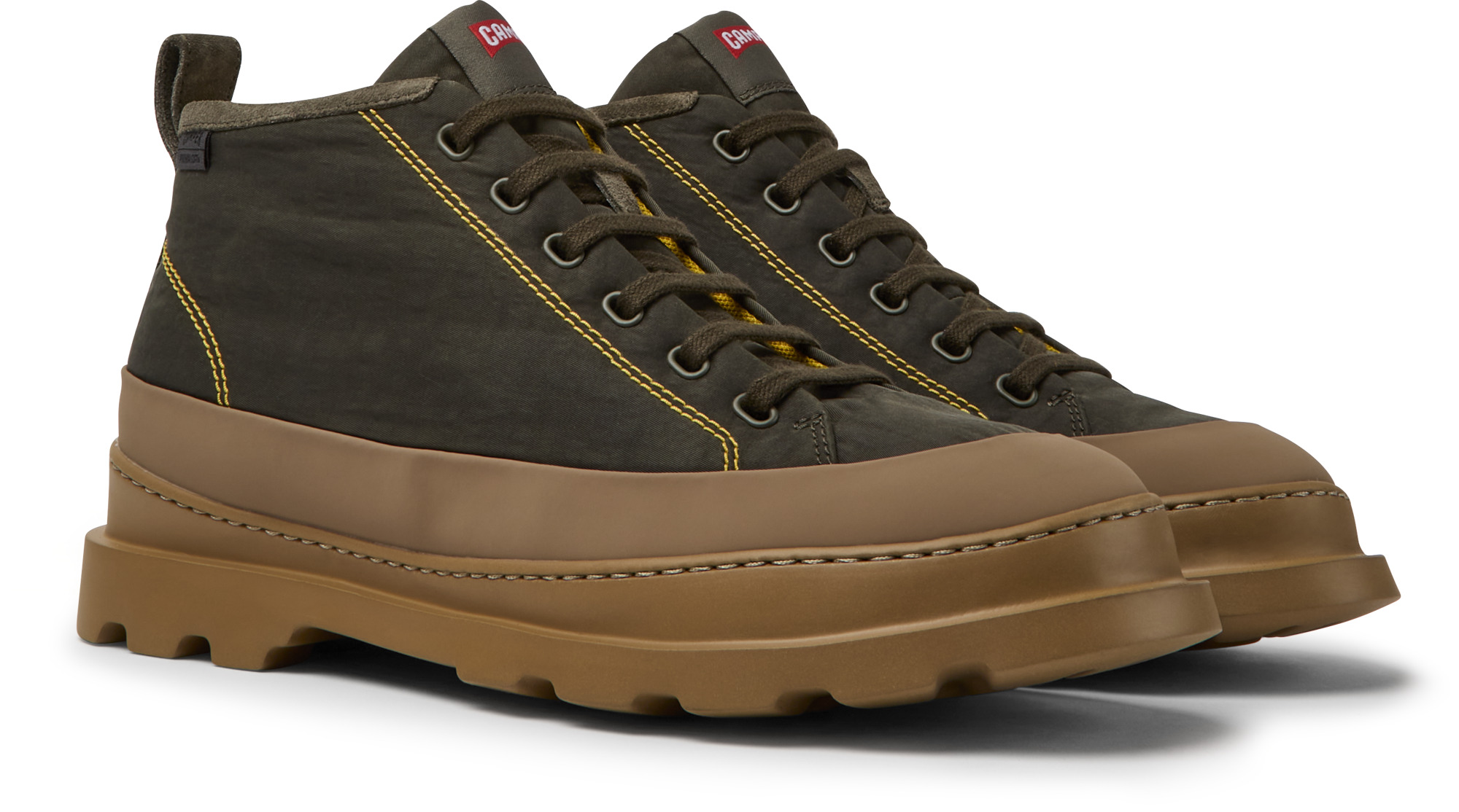 Pre-owned Camper Schnürschuhe Brutus Grün